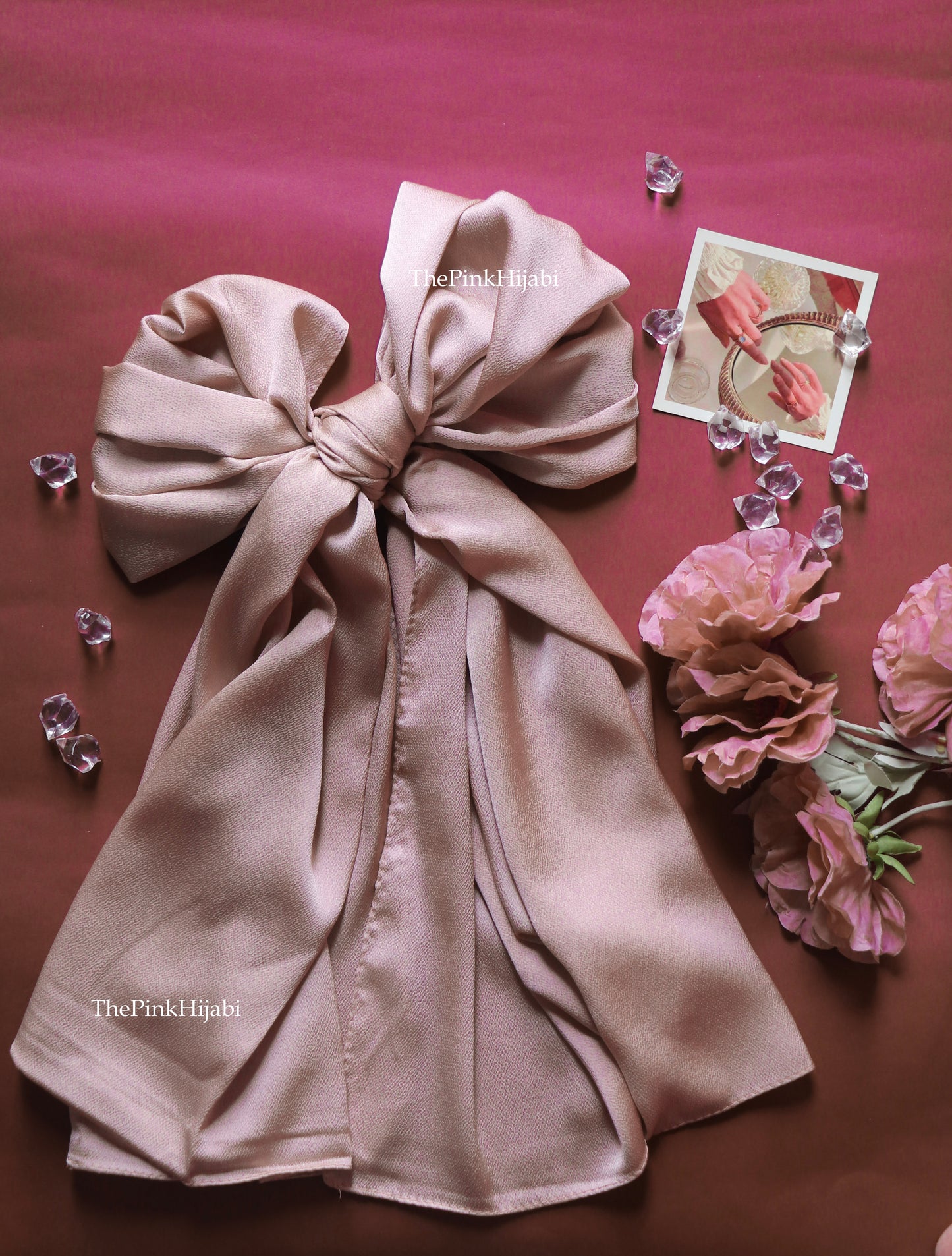 Bubble Satin Hijab – Lightweight, Non-Slippery, Glossy Finish