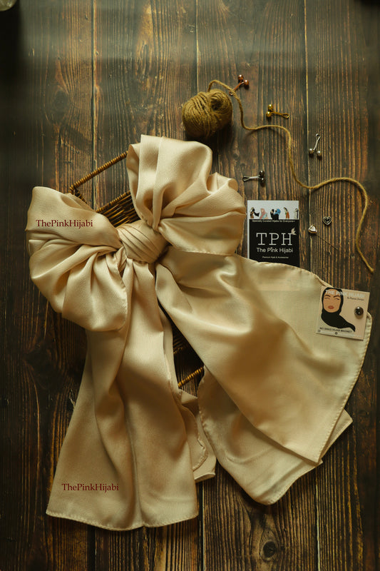 Bubble Satin Hijab – Lightweight, Non-Slippery, Glossy Finish