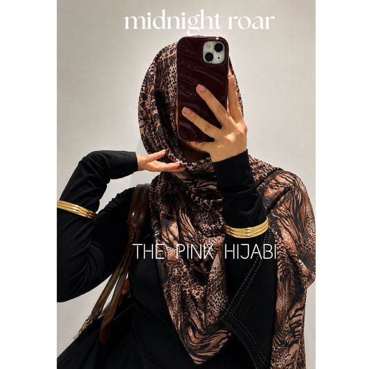 Midnight Roar Animal Print Scarves | The Pink Hijabi