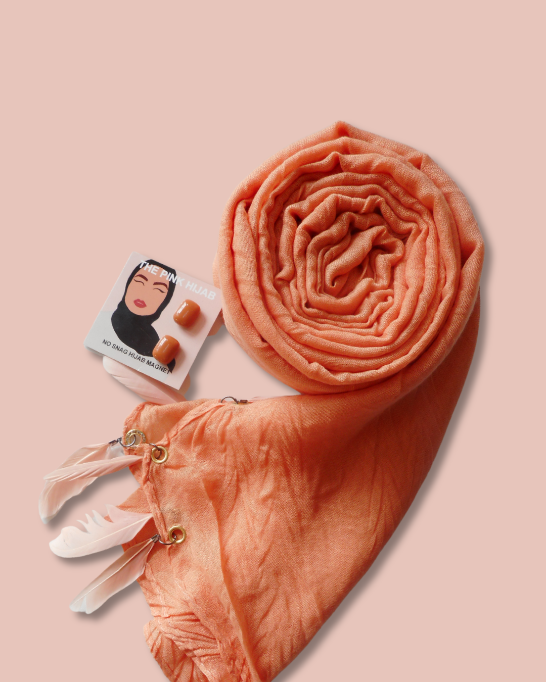 CRINKLED FEATHERED HIJAB