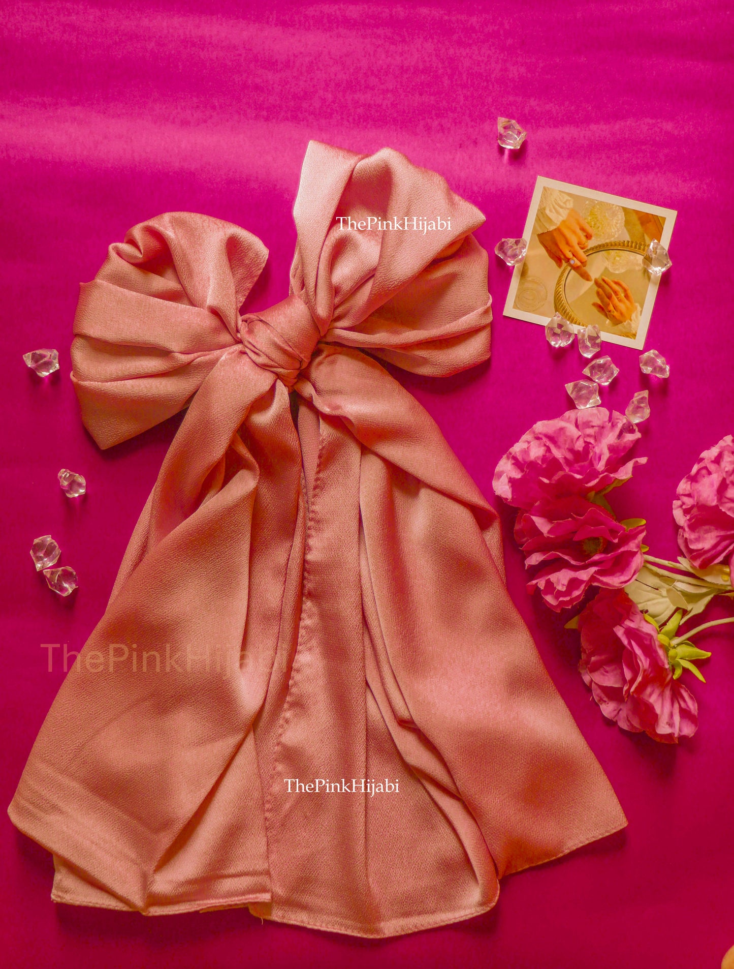 Bubble Satin Hijab – Lightweight, Non-Slippery, Glossy Finish