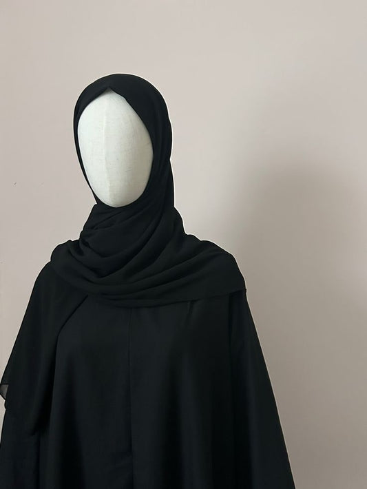 MALAYSIAN BLACK GEORGETTE BIG SIZE 2M x 85