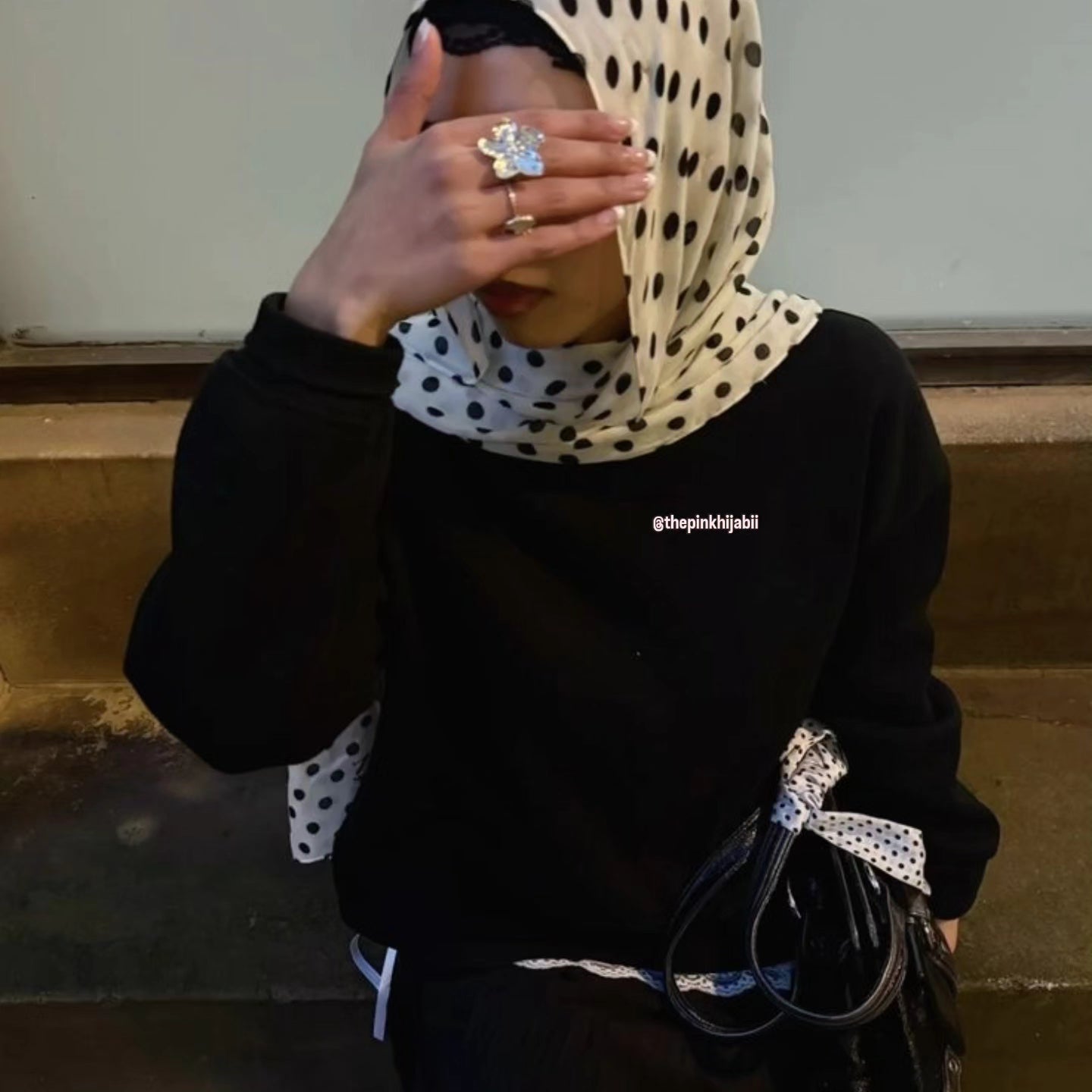 Polka Dot Chiffon Hijab | The Pink Hijabi