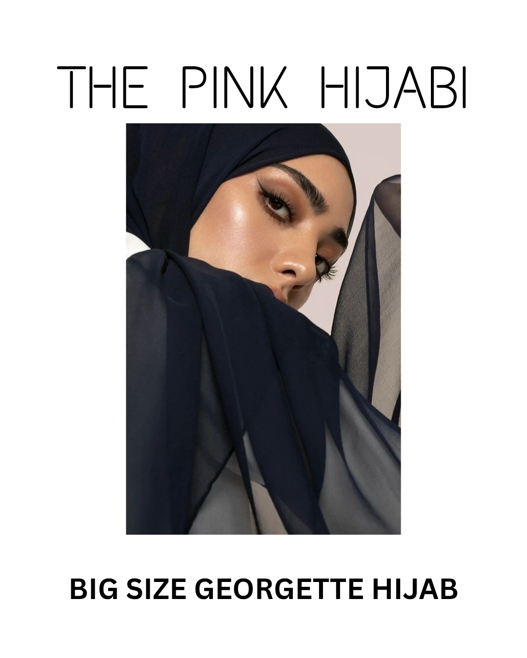BLACK GEORGETTE BIG SIZE BEGINNER COMBO SET