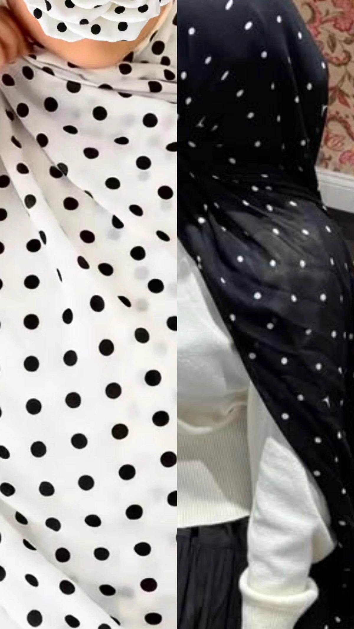 Polka Dot Chiffon Hijab | The Pink Hijabi