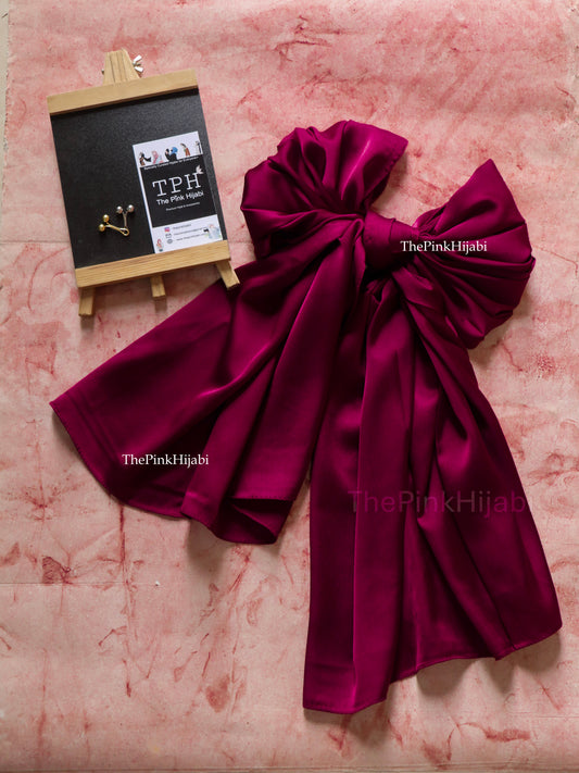 Bubble Satin Hijab – Lightweight, Non-Slippery, Glossy Finish
