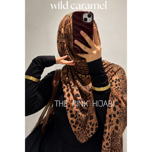 Wild Caramel Animal Print Scarves | The Pink Hijabi