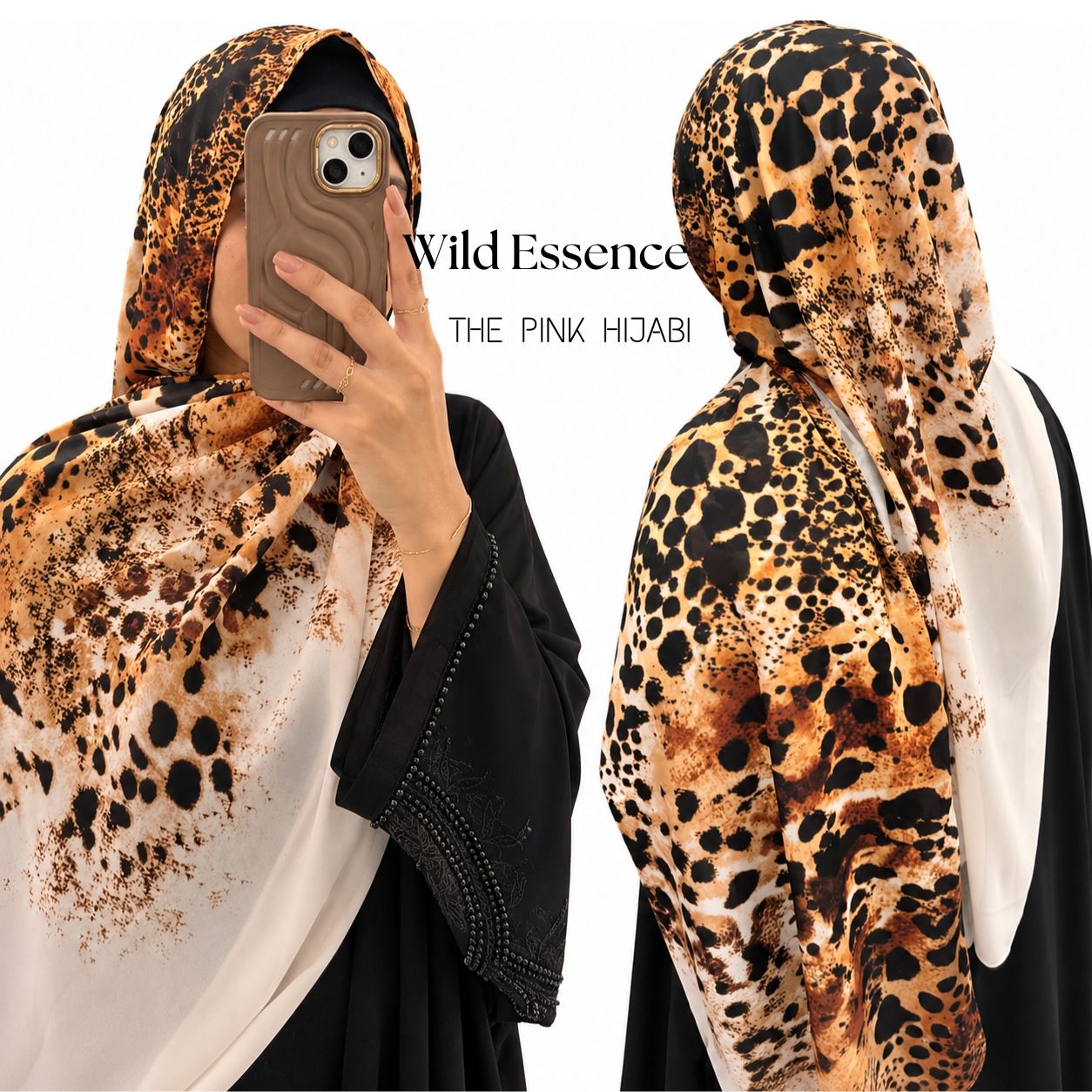 Animal print scarf hijab by The Pink Hijabi
