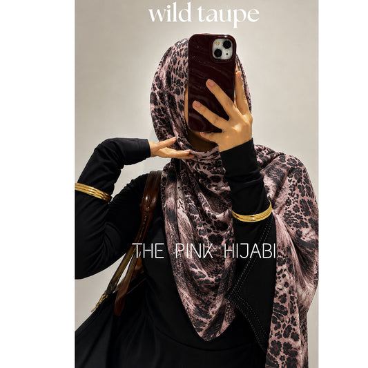 Wild Taupe Animal Print Scarves | The Pink Hijabi